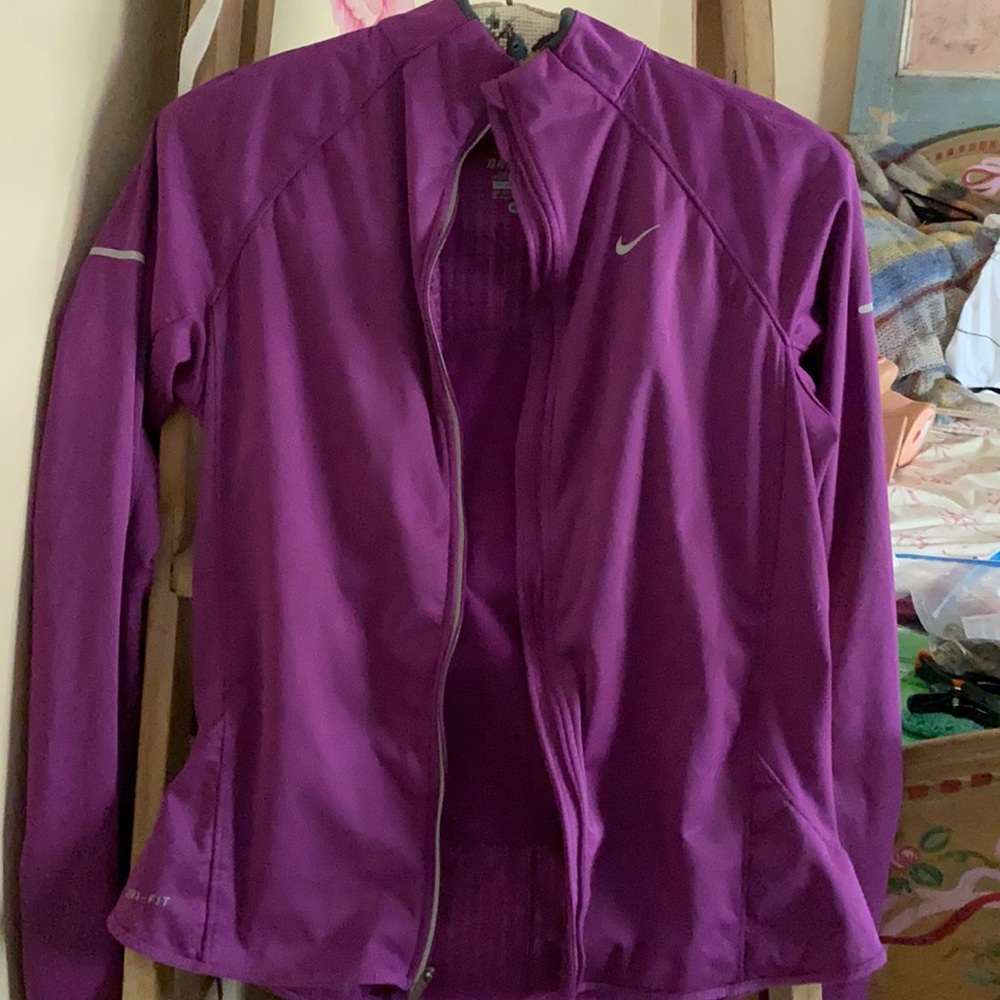 Nike purple M zip dri-fit jacket